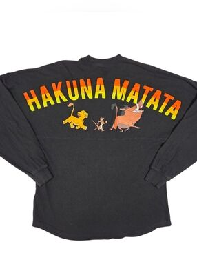 Disney Hakuna Matata Shirt Spirit Jersey Black Licensed Streetwear Adult Small